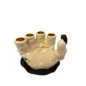 GAMZ Halloween "WITCHES HAND BONEY WART CANDLE FINGERS" ‎ RARE 6 1/2" x 6"